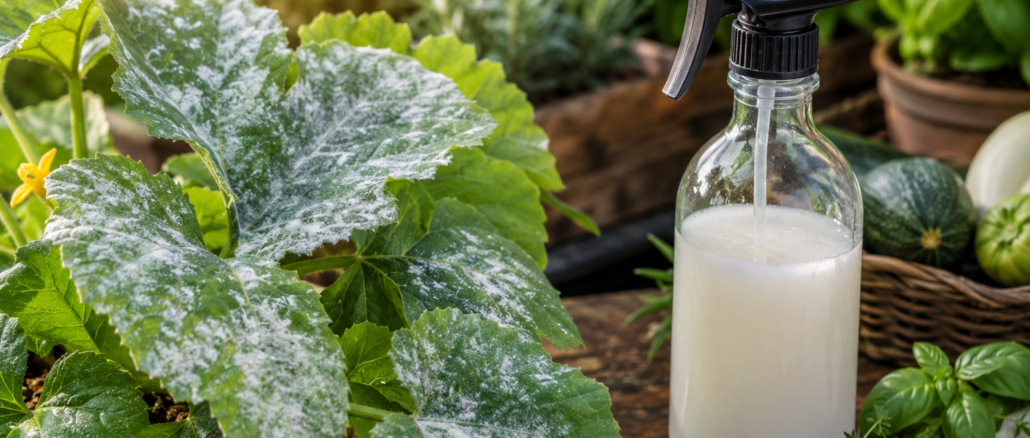 Echten Mehltau bekämpfen: Milch-Wasser-Gemisch als biologische Alternative