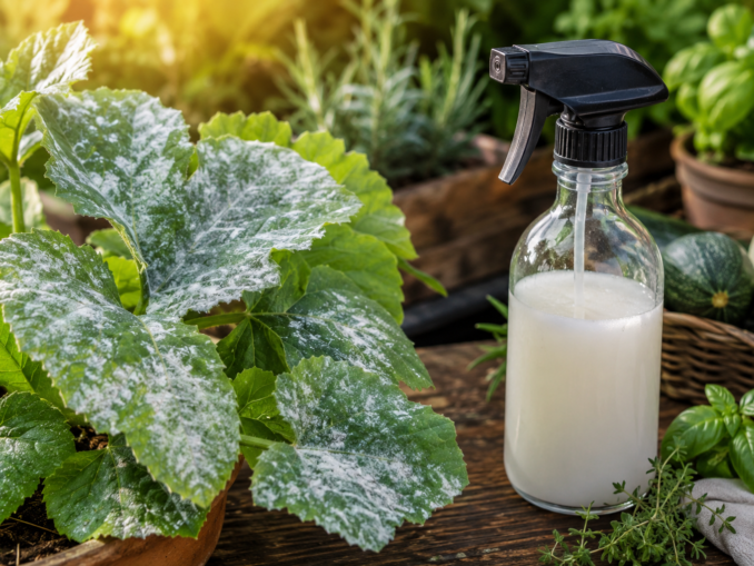 Echten Mehltau bekämpfen: Milch-Wasser-Gemisch als biologische Alternative
