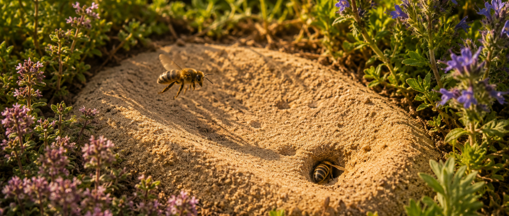 Eine Sandlinse im Garten anlegen: Lebensraum für sandliebende Wildbienen schaffen