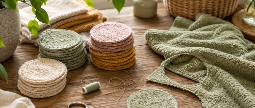 Einweg-Abschminkpads ersetzen: DIY-Waschpads aus alten Handtüchern nähen
