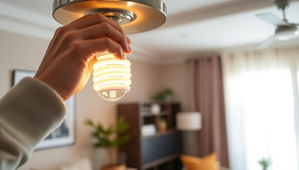 Energiesparlampen Installation
