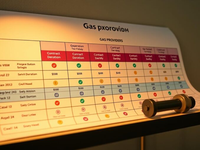 Gasanbieter-Vergleich Vertragsdauer Rabatte