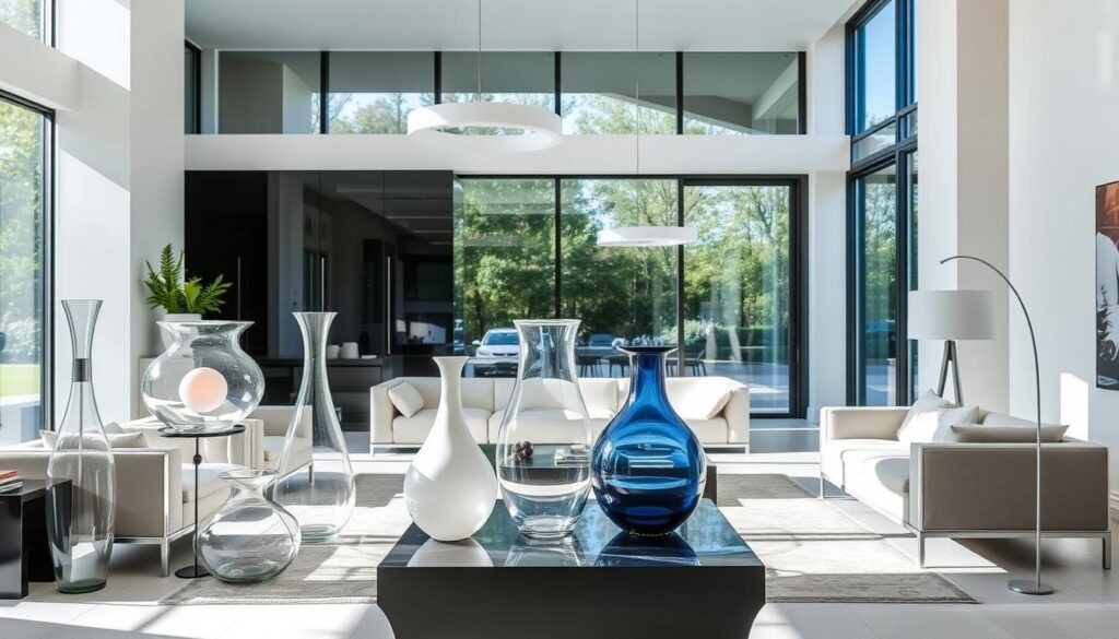 Glasobjekte in der modernen Innenarchitektur