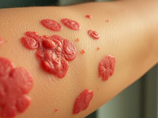 Hautausschlag durch Milben Behandlung