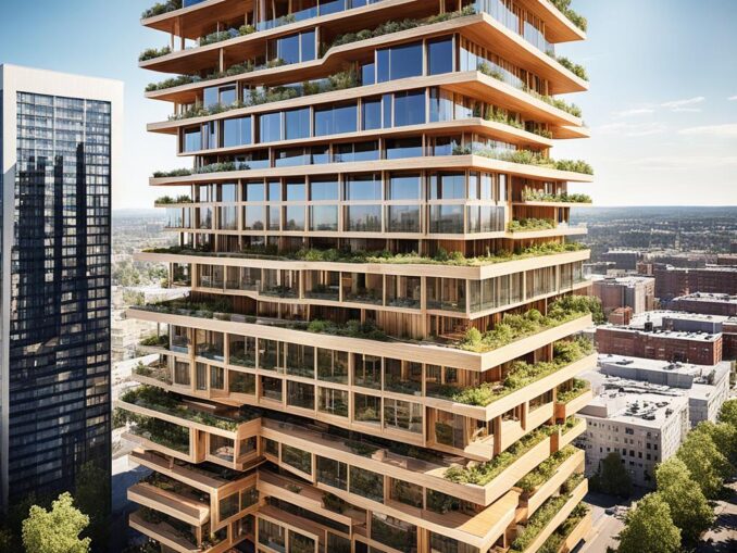 Hochhäuser aus Holz
