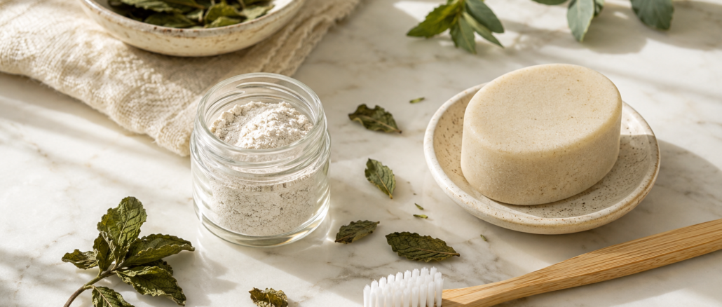 Plastikfreie Zahnpflege: Zahnpulver und feste Zahncreme im Härtetest