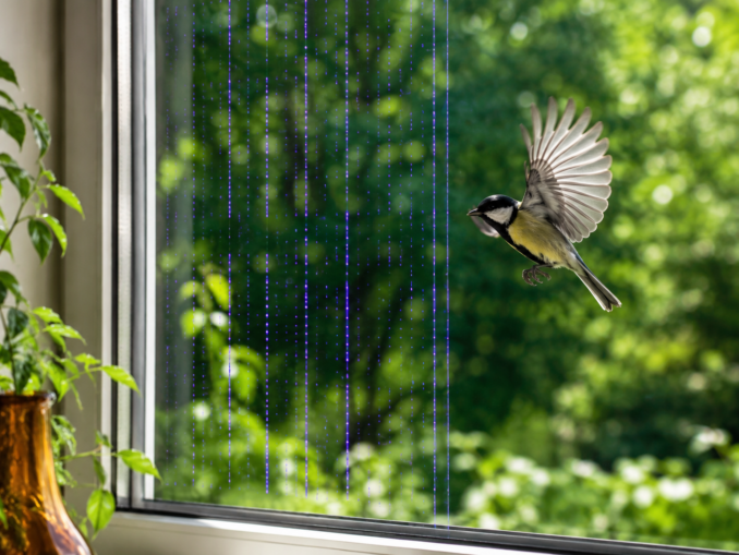 Vogelschlag an Fenstern verhindern: Schablonen und UV-Stifte im ökologischen Test