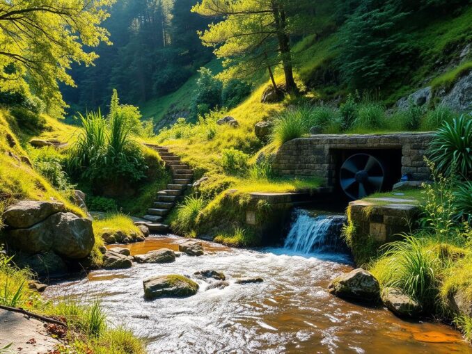 Wie funktioniert ein Wasserkraftwerk für zu Hause?